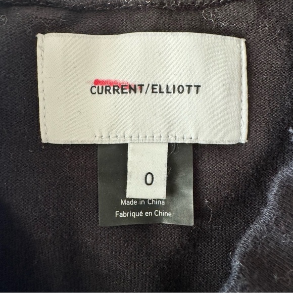 Current Elliott Size 0 XS Black Glitter Rock Stud Distressed T-Shirt Dress - Picture 5 of 9